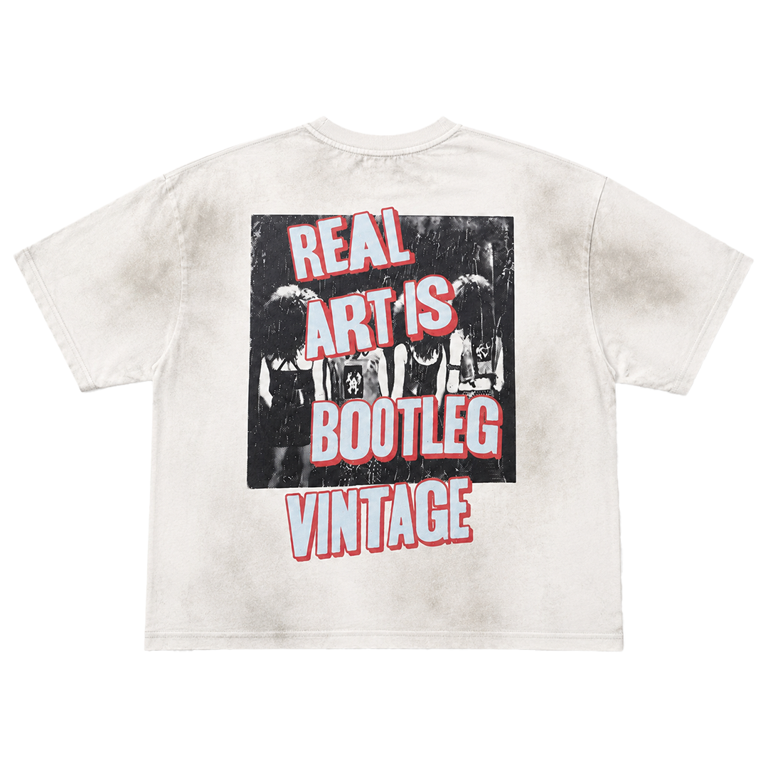 "REAL ART" Oil Wash T-Shirt