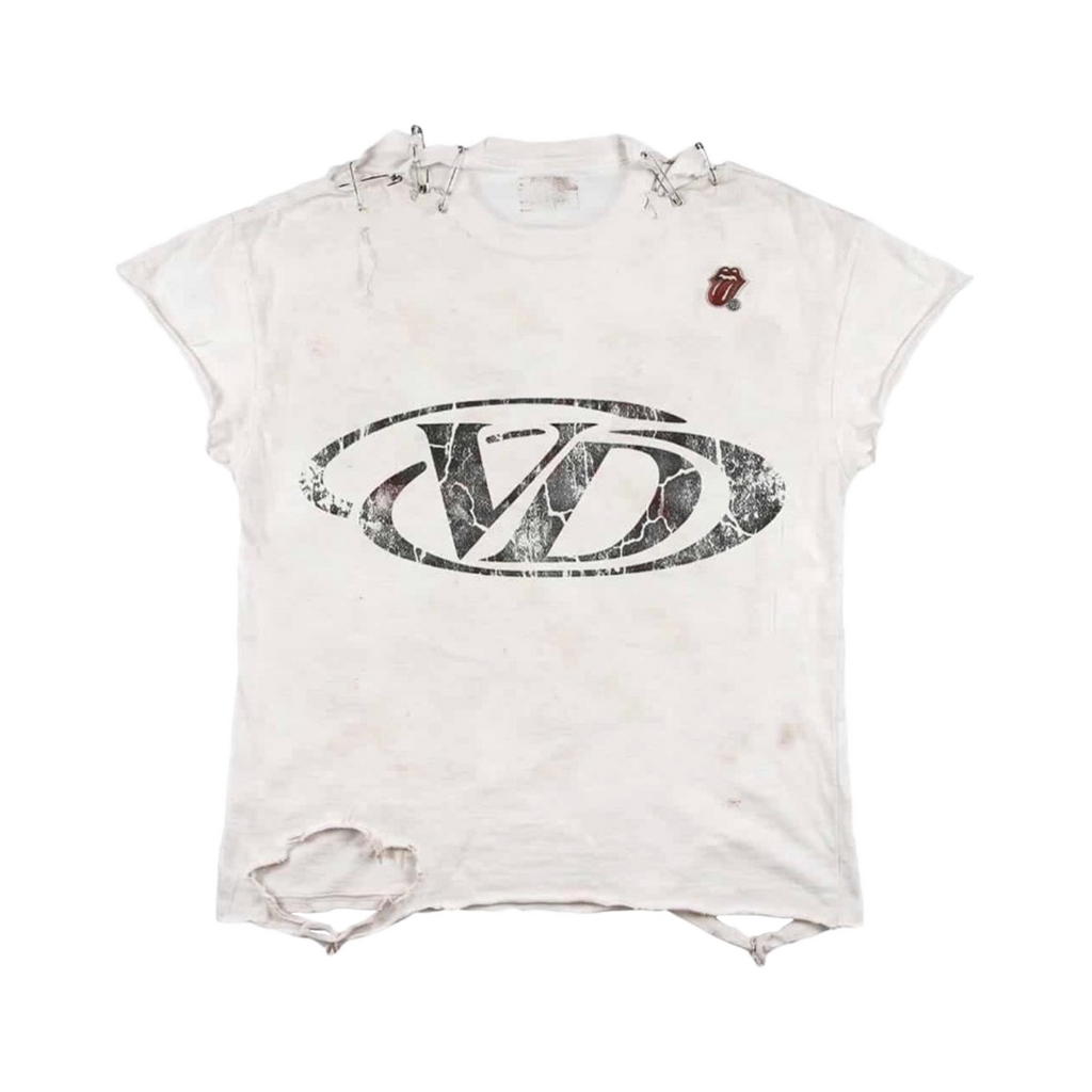 Vintage Art Tee white, VD oval back print